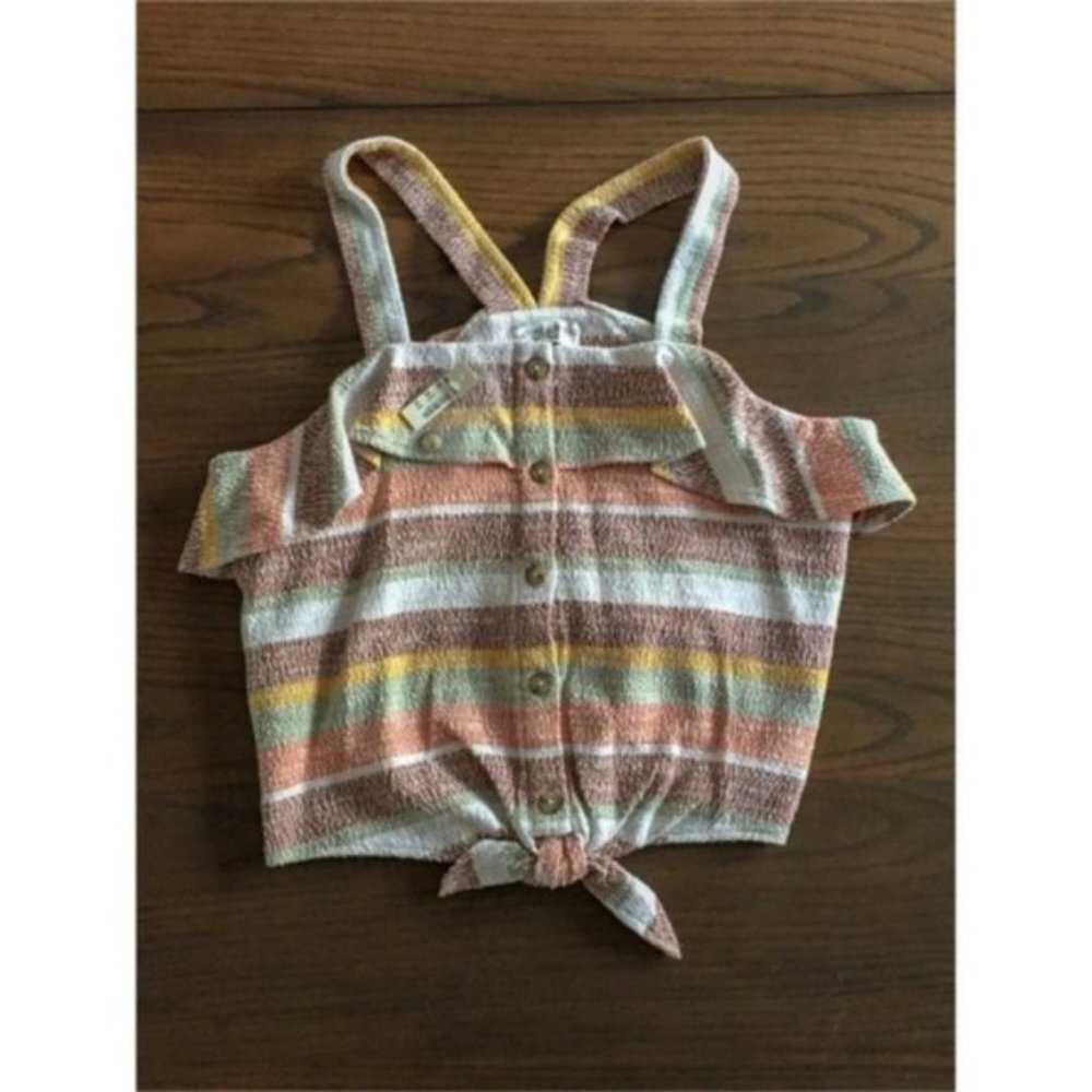 Madewell Texture & Thread Ruffle Tie-Front Tank - Picture 2 of 5